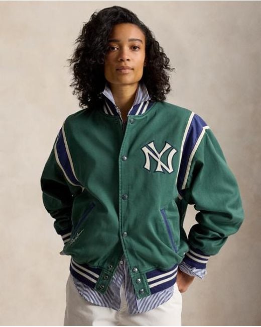 Polo Ralph Lauren Green Polo Ralph Lauren Lauren Yankees Jacket for men