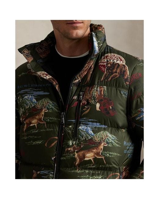 Polo Ralph Lauren Green Ralph Lauren The Gorham Polo Sportsman Down Jacket for men