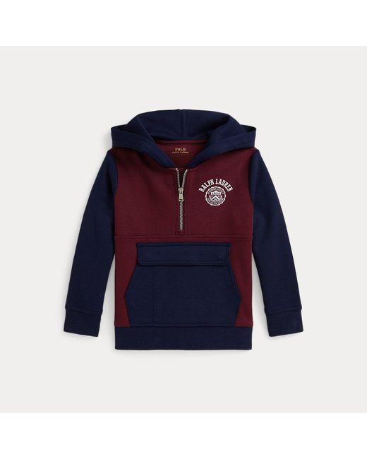 Polo Ralph Lauren Blue Ralph Lauren Boy's Logo Double-Knit Half-Zip Hoodie for men
