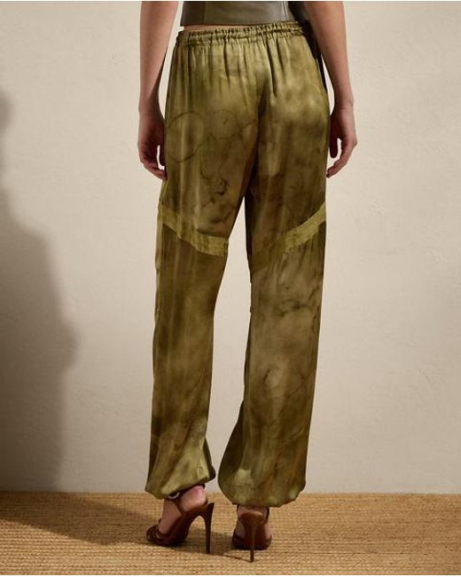 Ralph Lauren Killian Zijden Charmeuse Broek Met Print in het Green