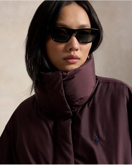 Polo Ralph Lauren Brown Cropped Down Puffer Jacket