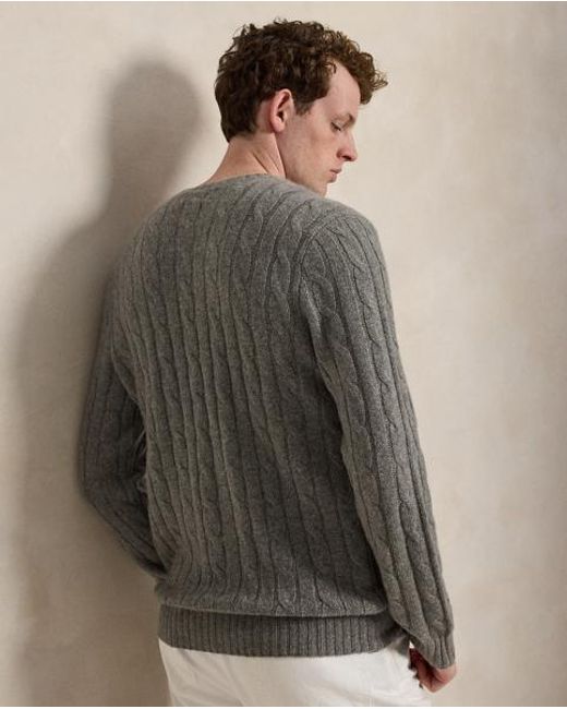 Ralph Lauren Gray The Iconic Cable-knit Cashmere Jumper for men