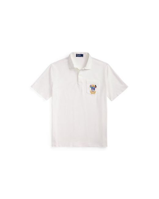 Ralph Lauren Classic Fit Crest Mesh Polo Shirt in White for Men | Lyst