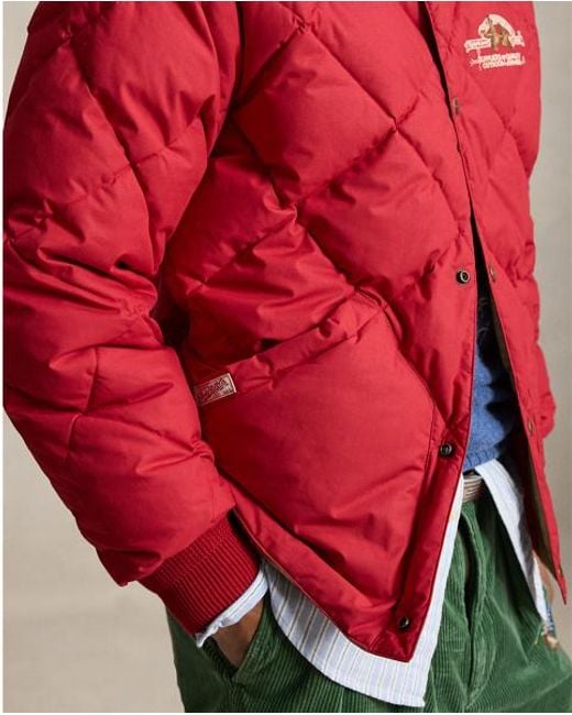 Polo Ralph Lauren Red Polo Sportsman Down Jacket for men