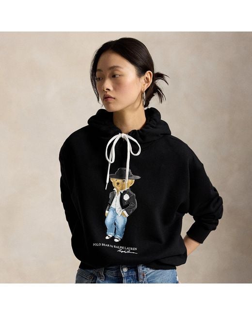 Polo Ralph Lauren Black Holiday Polo Bear Fleece Hoodie