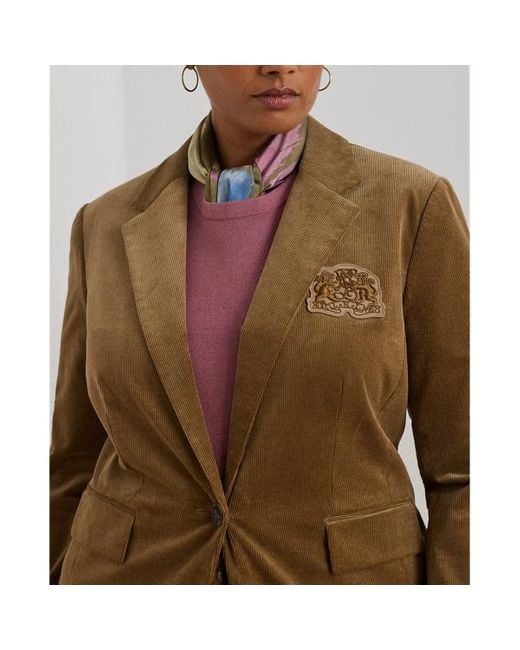 Plus size corduroy blazer online