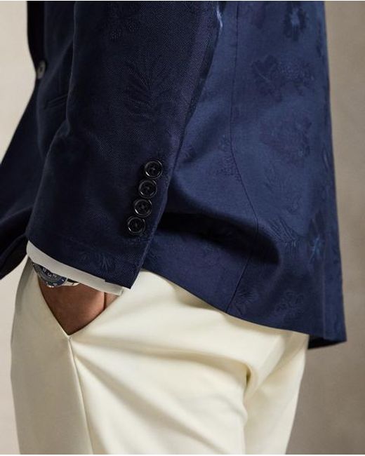 Polo Ralph Lauren Blue Polo Tailored Fit Jacquard Tuxedo Jacket for men