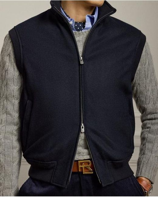 Ralph Lauren Gray Felton Cashmere-Blend Waistcoat for men