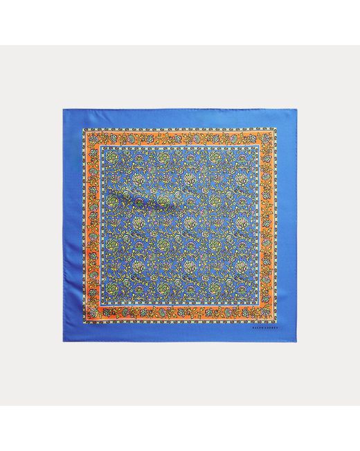 Bandana in twill di seta a fiori di Polo Ralph Lauren in Blue da Uomo