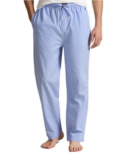 Polo Ralph Lauren Blue Gingham Cotton Sleep Trouser for men