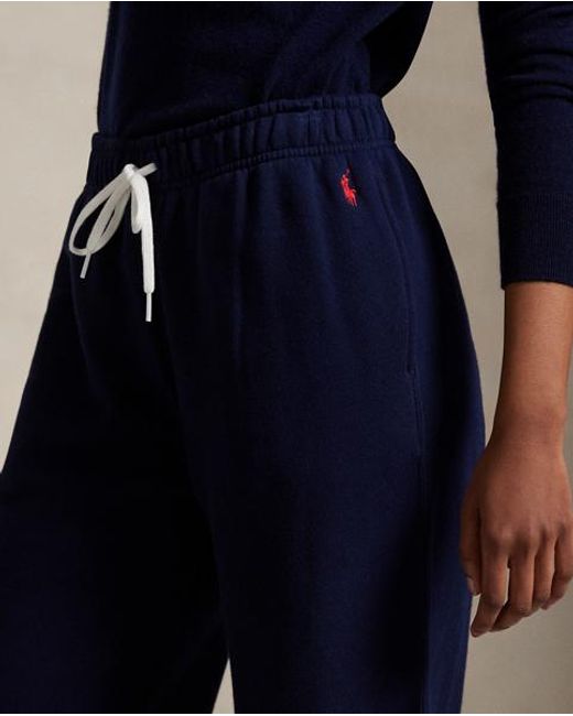 Polo Ralph Lauren Blue Drawstring Wide-Leg Tracksuit Bottoms