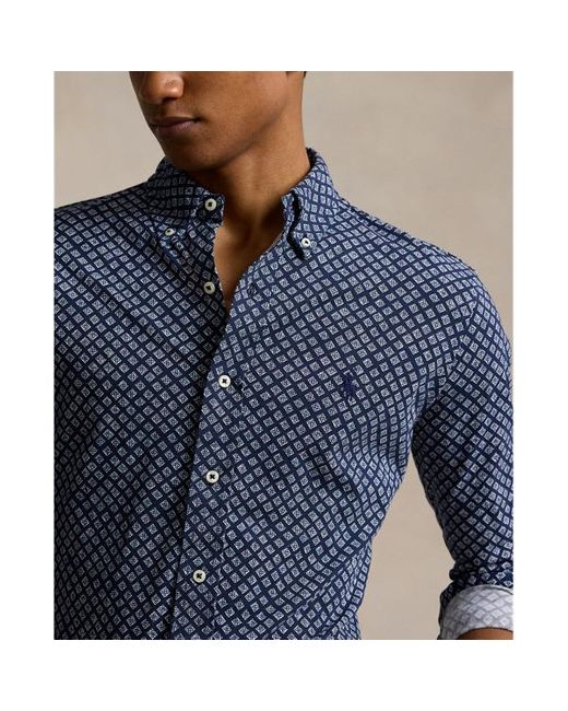 Polo Ralph Lauren Leichtes Piqué-Hemd mit Foulardmuster in Blue für Herren