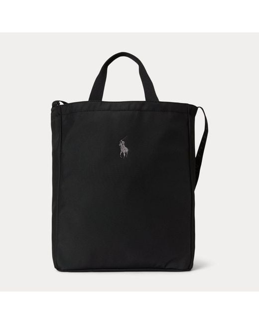 Polo Ralph Lauren Black Logo-Trim Shopper Tote for men