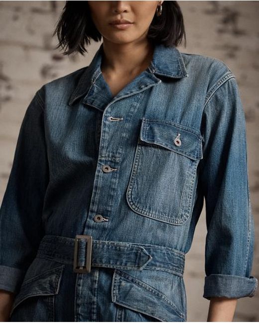 RRL Blue Denim Coverall