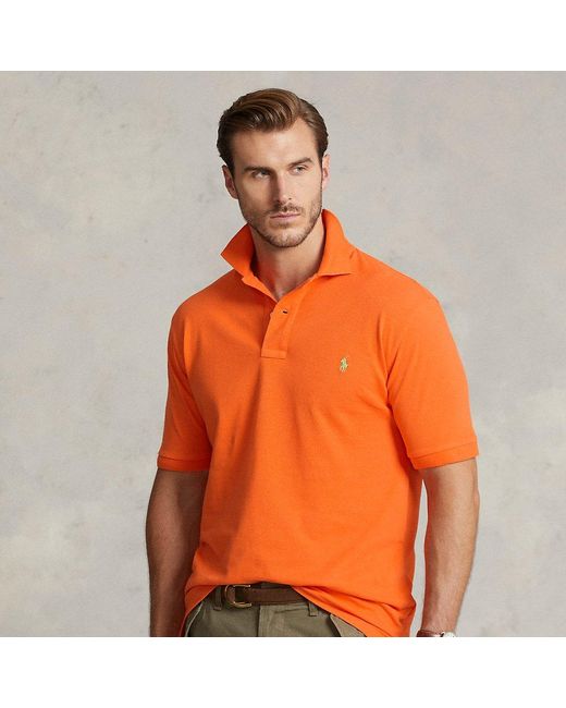 Ralph Lauren Orange Ralph Lauren The Iconic Mesh Polo Shirt for men