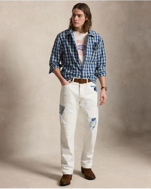 Ralph Lauren Natural Heritage Straight Distressed Jean for men