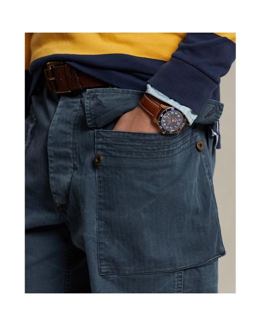 Polo Ralph Lauren Legere Cargo-Shorts mit Fischgratmuster in Blue für Herren
