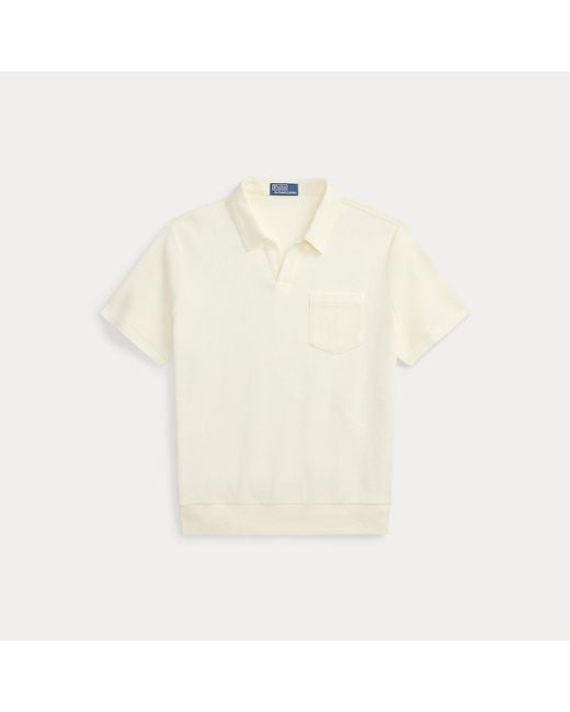 Polo Ralph Lauren White Standard Fit Honeycomb-Mesh Polo Shirt for men