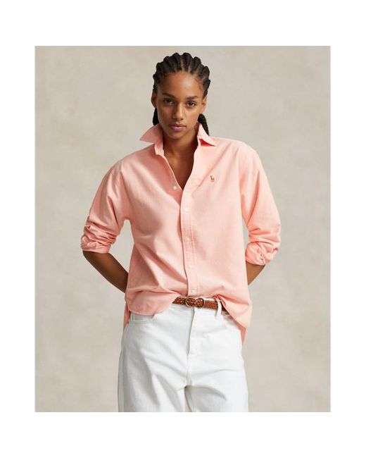Camicia in Oxford di cotone Relaxed-Fit di Polo Ralph Lauren in Pink