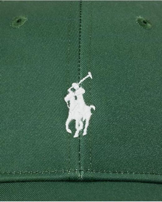 Ralph Lauren Green Twill Sports Cap for men
