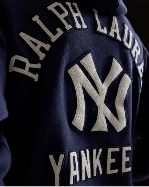 Polo Ralph Lauren Blue Polo Ralph Lauren Lauren Yankees Hoodie for men