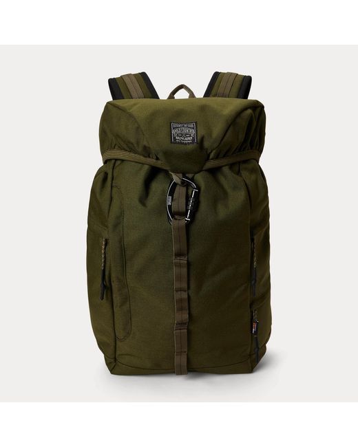 Polo Ralph Lauren Black Nylon Oxford Outdoor Backpack for men