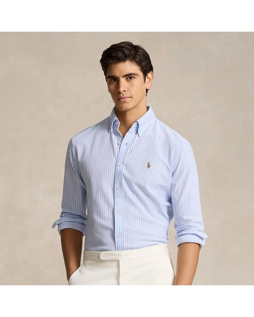 Polo Ralph Lauren Baumwollpiqué-Oxfordhemd mit Streifen in Blue für Herren
