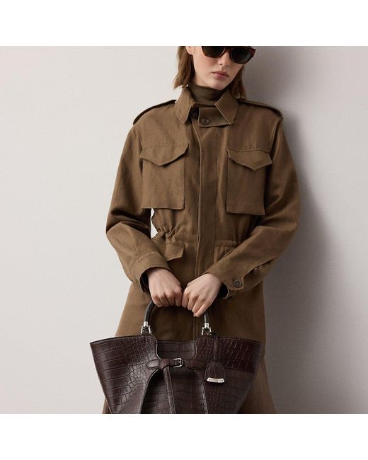 Ralph Lauren Brown The Ralph Lauren Caiman Tote