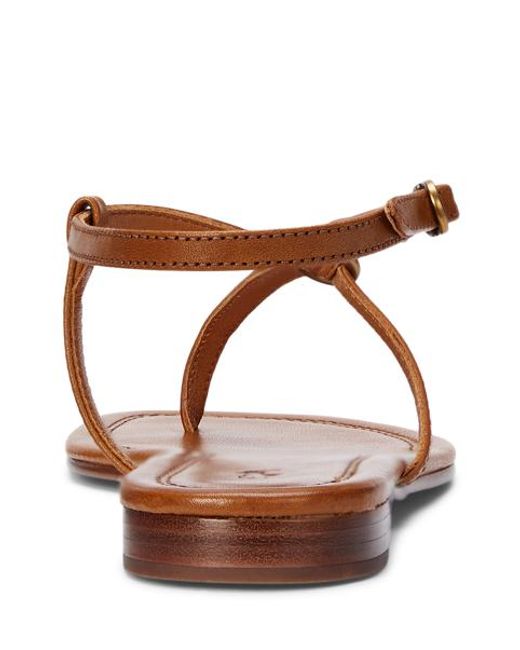 Polo Ralph Lauren Brown O-Ring Leather Sandal