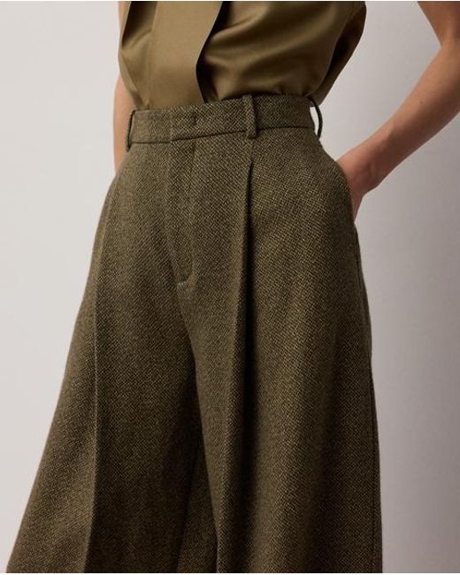 Ralph Lauren Green Harlo Broken-Twill Trouser