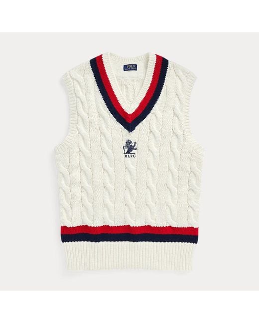 Polo Ralph Lauren Cricket-Pullunder aus Baumwolle in Gray für Herren