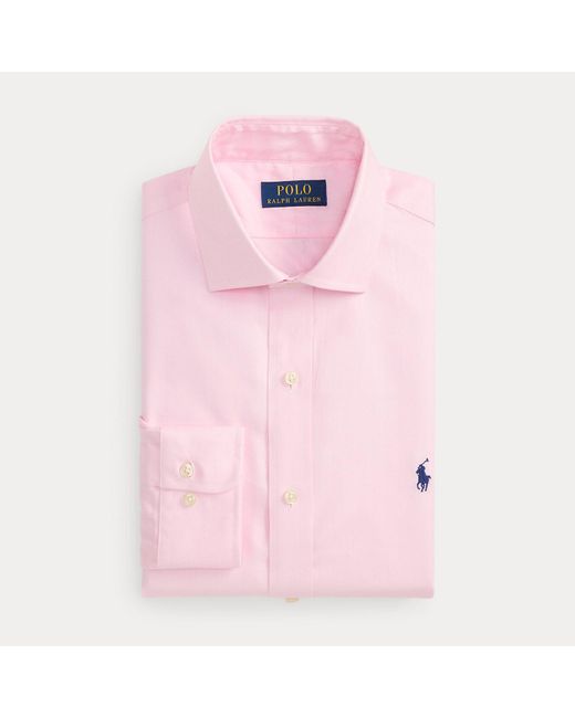 Polo Ralph Lauren Pink Slim Fit Poplin Shirt for men