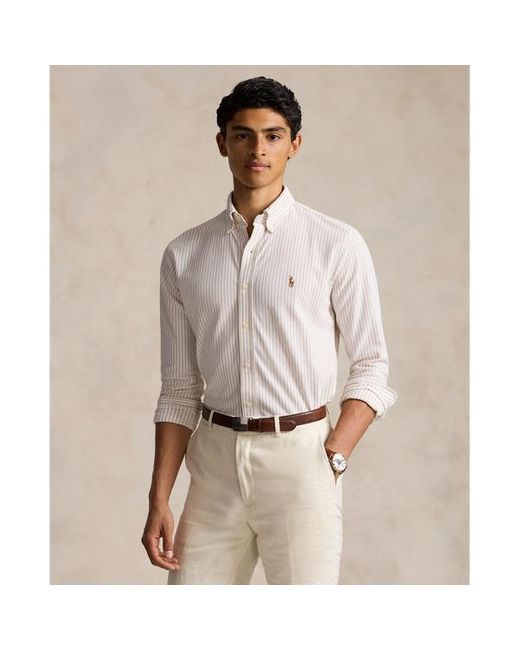 Camicia Oxford in maglia spina di pesce di Polo Ralph Lauren in White da Uomo