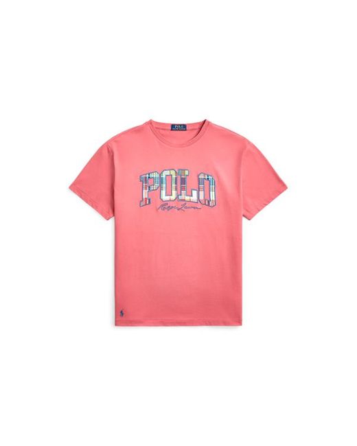 Polo Ralph Lauren Pink Classic Fit Plaid-logo Jersey T-shirt for men