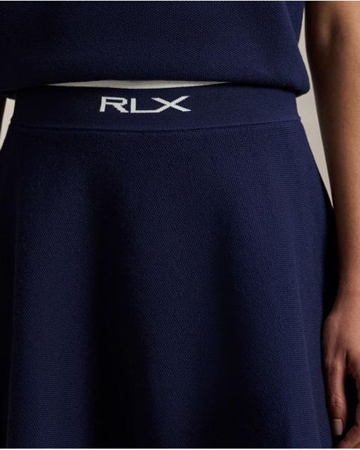 Ralph Lauren Blue A-Line Mesh Jumper Skirt