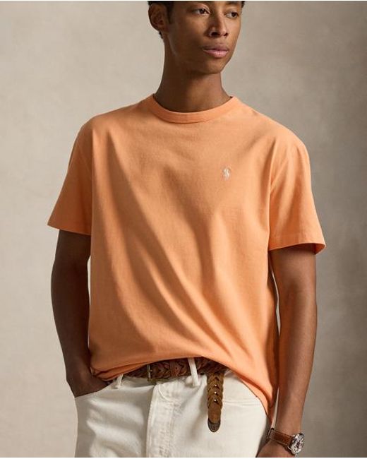 Polo Ralph Lauren Orange Classic Fit Jersey Crewneck T-Shirt for men
