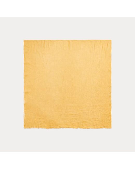 Polo Ralph Lauren Yellow Fringe-trim Wool Scarf