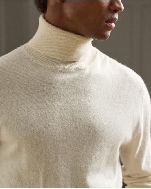 Ralph Lauren Natural Cashmere Roll Neck Jumper for men