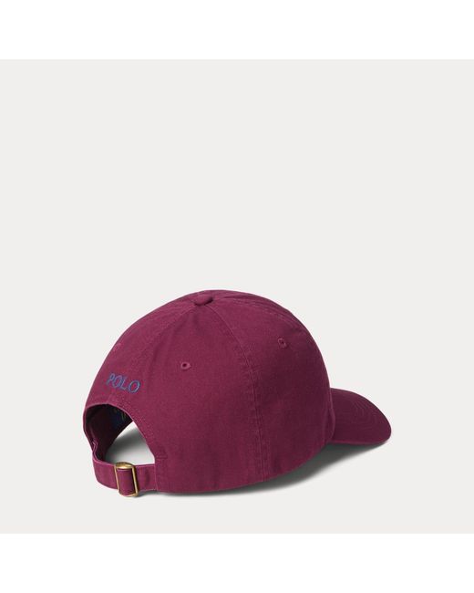 Polo Ralph Lauren Red The Iconic Cotton Chino Ball Cap