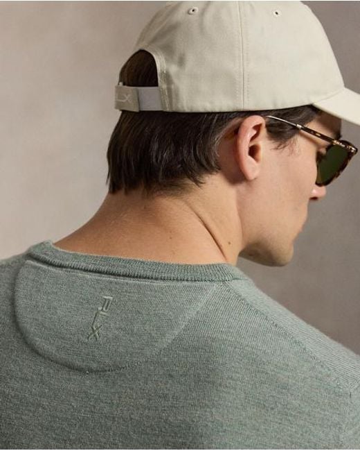 Ralph Lauren Green Wool Crewneck Jumper for men