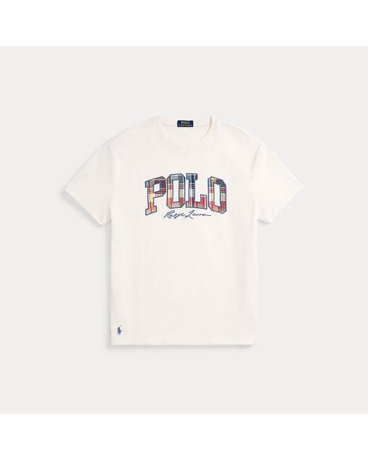 Maglietta in jersey con logo Classic Fit di Polo Ralph Lauren in White da Uomo