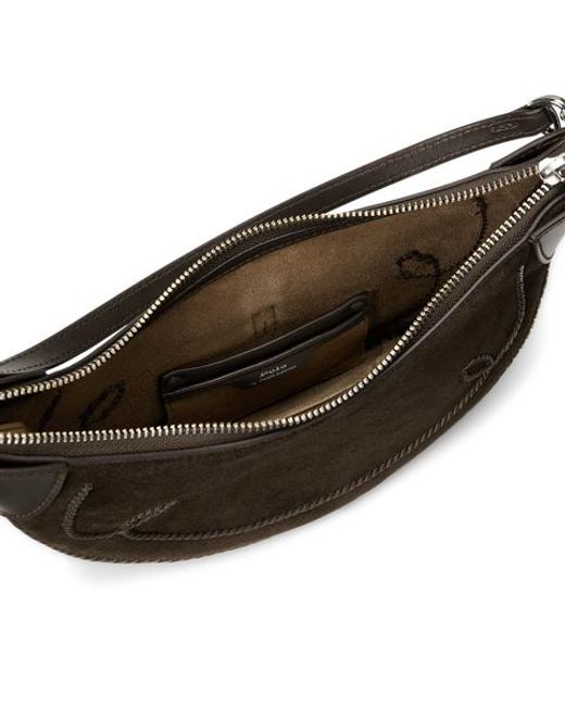 Polo Ralph Lauren Green Mini Polo Id Suede Western Shoulder Bag