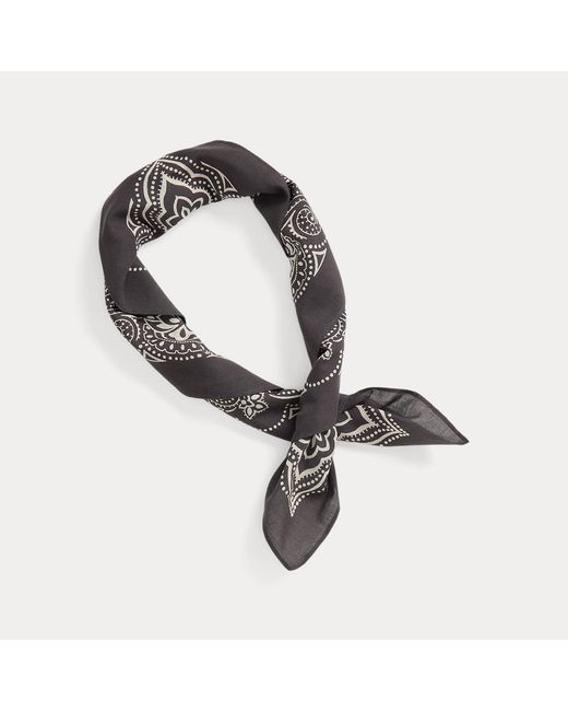 RRL Metallic Ranch Logo Bandanna for men