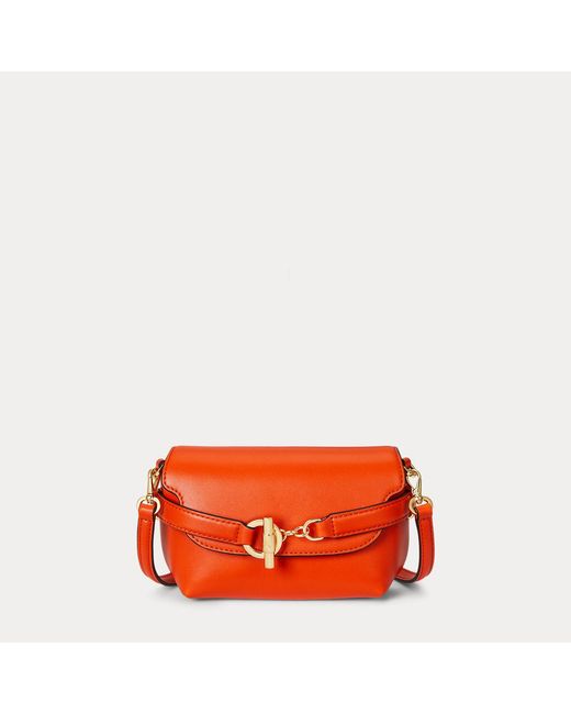Ralph Lauren Blue Leather Small Blaike Crossbody Bag
