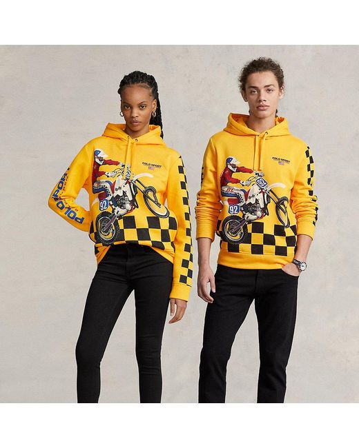 Ralph Lauren Metallic Polo Sport Motocross-print Hoodie for men