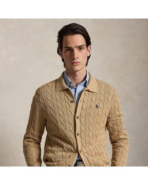 Polo Ralph Lauren Natural Cable-Knit Cotton Cardigan for men