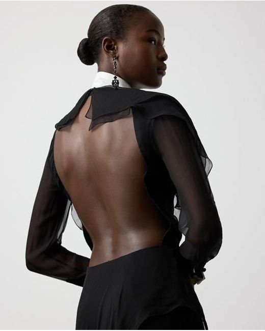 Robe De Soirée Emala Mousseline De Soie Ralph Lauren en coloris Black