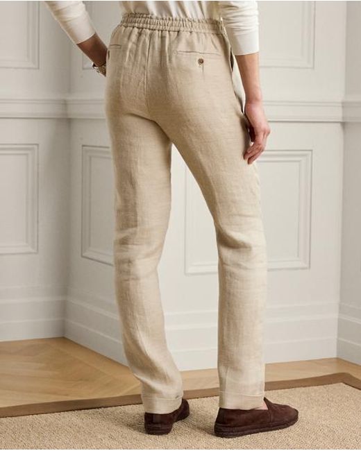 Pantalón De Mezcla De Lino Con Textura Ralph Lauren de hombre de color Natural