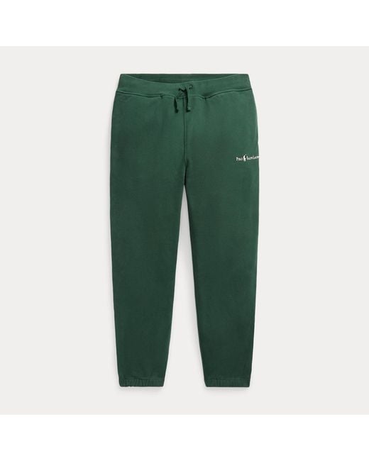 Polo Ralph Lauren Green Relaxed Fit Logo Fleece Tracksuit Bottom for men