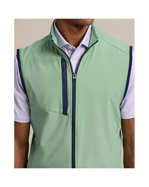 Ralph Lauren Green Hybrid Mockneck Gilet for men